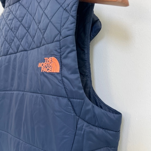 The North Face Navy and Orange Quilted Vest - Picture 3 of 9